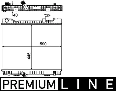 Produktbild von Kühler, Motorkühlung MAHLE CR 1045 000P
