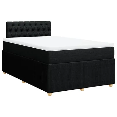 Produktbild von Boxspringbett mit Matratze Schwarz 120x200 cm Stoff