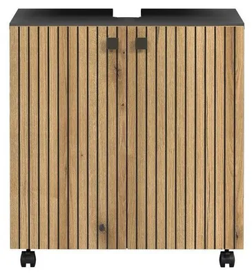 Image de CALICOSY - Meuble sous vasque sur roulettes 2 portes L60 cm - PUREBLISS
