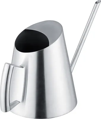 Produktbild von Edelstahl-Gießkanne 1500ml, Metall Gießkanne, Topfpflanze-Blumen-Bewässerung auch mit langem Auslauf-Sprinkler Indoor Outdoor