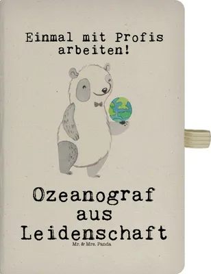 Produktbild von Mr. & Mrs. Panda Skizzenbuch Ozeanograf Leidenschaft - Transparent - Geschenk, Journal, Tagebuch, Lustig, Spruch, Notizheft, Adressbuch, Studium, notizbuch, Witzig