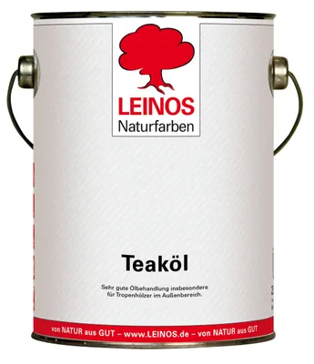 Produktbild von LEINOS Teaköl 2,5 l – Teaköl farblos für außen, für Gartenmöbel, Hartholz