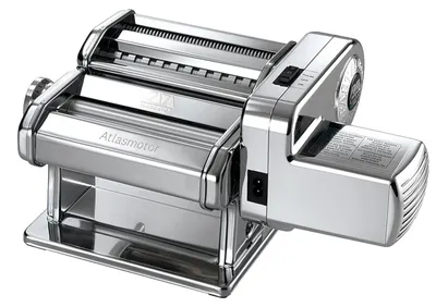 Produktbild von Marcato Elektrische Nudelmaschine Atlas 150 + Motor, Atlasmotor, Für Pasta, Lasagne, Fettuccine, Tagliolini, aus Edelstahl – Atlas 150 mit Motor