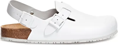 Produktbild von Abeba Clog 8040 - Nature Glattleder weiß mit Korkfußbett