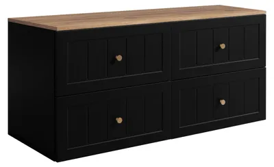 Immagine prodotto di Set di mobili da bagno, nero / rovere Craft, 120 (2 x 60) x 46 x 58 cm