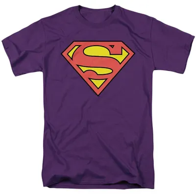 Image de T-shirt Superman, modèle unie pour hommes et femmes, référence TV36916 (taille 4XL), couleur violet