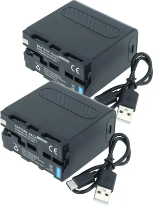 Produktbild von vhbw 2x Akku kompatibel mit Sony GV-A700 Video Walkman, GV-D300 Video Walkman, GV-D200 Video Walkman, GV-A500E Kamera (6000 mAh, 7,4 V, Li-Ion)
