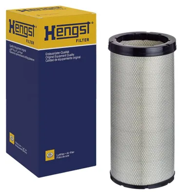 Productafbeelding van Secundaire luchtfilter, 484 mm, HENGST FILTER, geschikt voor onder andere VOLVO A