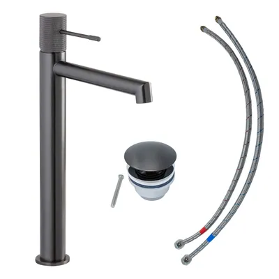 Produktbild von SCHÖNER WOHNEN-Kollektion Waschtischarmatur KADIA L, Industrial, Wasserhahn geeignet für Aufsatzwaschbecken in Ihrem Bad