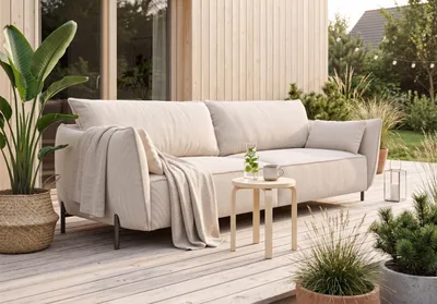 Produktbild von Kaiser Möbel Sofa 3-Sitzer für Terrasse und Garten, Stoff Sunlight, Ecru, SUNMEE