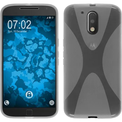Produktbild von PhoneNatic Case kompatibel mit Motorola Moto G4 Plus - clear Silikon Hülle X-Style + 2 Schutzfolien