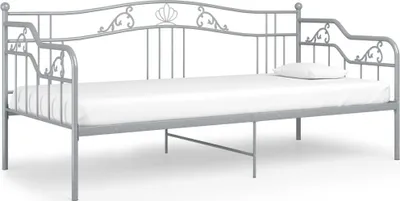Obrázek produktu pro vidaXL Rozkládací pohovka Rám postele šedý kov 90x200 cm