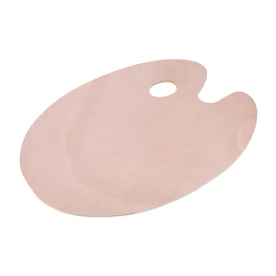 Image de Palette d'artiste, palette ovale, palette en bois, palette à peindre, palette pour peinture à l'huile, plateau pour peinture acrylique