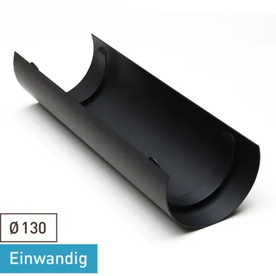 Produktbild von Raik Basic Thermoschild 130mm schwarz Rauchrohr L: 460mm für Rauchrohr / Ofenrohr