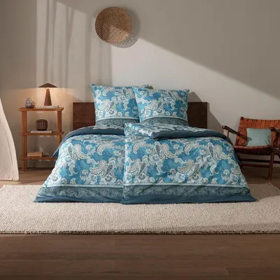 Produktbild von Estella Mako Interlock Jersey Bettwäsche Hera dunkelblau 135x200 cm + 80x80 cm
