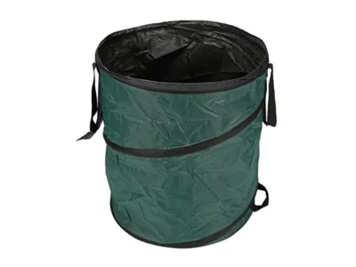 Produktbild von Perel Gartenabfallsack, faltbar, 150 l, Griffe, dunkelgrün/schwarz, wasserabweisend