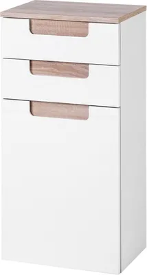 Produktbild von Unterschrank MERANO-03 Hochglanz weiß, Eiche Sonoma, B=40cm