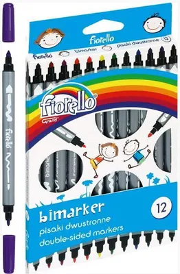 Produktbild von Bimarker Doppelseitige Stifte 12 Farben Fiorello