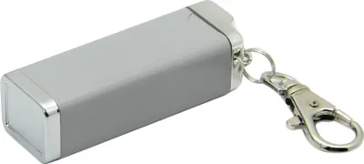 Produktbild von Modischer rechteckiger Taschenaschenbecher aus Metall, tragbarer Schlüsselanhänger, Zigarettenaschenhalter-Silber