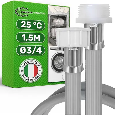 Wasserschlauch-Verlängerung 1,5 m, 3/4"-Anschlüsse, 20–60 Bar, bis 25 °C