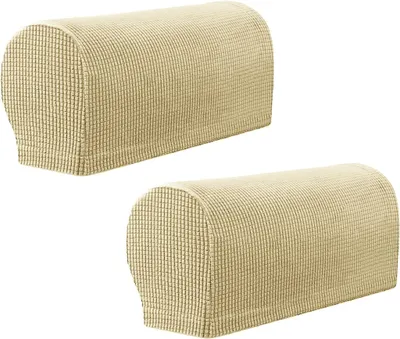Produktbild von 2 Stück Sesselschoner für Sessel, Weich rutschfest Stretch Elastische Armlehnenbezüge, Sofa, Sessel, Couch Stretchy Sesselschoner