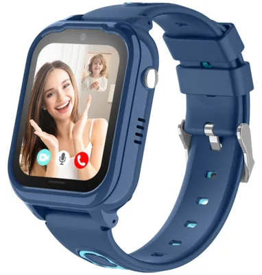 Produktbild von Protectly® GPS Kinder Smartwatch 4G – SOS-Taste – WhatsApp & SMS – Videoanruf – HD-Kamera – GPS Uhr
