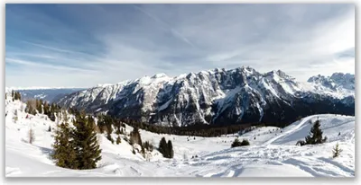 Produktbild von Tulup Leinwand-Bilder 140x70 Wandbild Canvas Kunstdruck Gebirge Landschaft