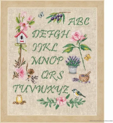 Produktbild von Auslaufmodell Vervaco Kreuzstichset "Gartenalphabet", Zählmuster