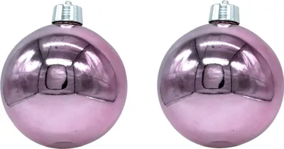 Produktbild von Weihnachts-Kugel XXL Ø 20cm - 2 Stück rosa glänzend