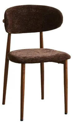 Productafbeelding van Japandi Eetkamerstoel Reika Donkerbruin Velvet