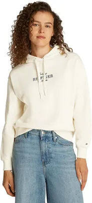Produktbild von Tommy Hilfiger Damen Hoodie Regular Fit aus Baumwolle, Beige (Calico), XL