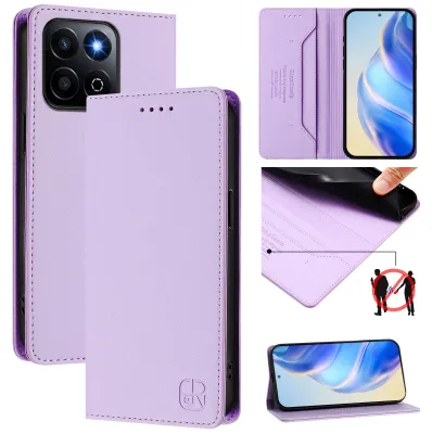 Immagine prodotto di Custodia in pelle per Honor 400 Smart, flip case con slot per carte, portafoglio e supporto Viola