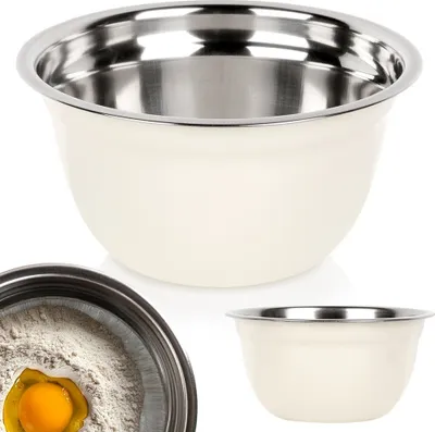 Obrázok produktu pre Vilde kuchynská misa kuchynská misa misa misa miešacia misa miešacia misa z nerezovej ocele biela 14,5 cm 700 ml