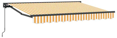 Obrázek produktu pro Manuální zatahovací markýza Žlutá a bílá 3,5 x 2 m