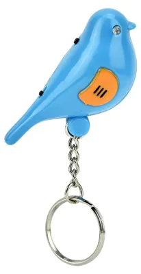 Produktbild von Bird LED Whistle Key Finder Intelligente Sprachsteuerung Schlüsselanhänger mit Batterie (blau)