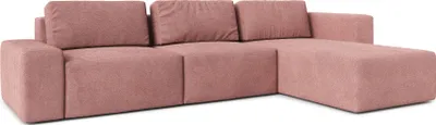 Image de AX LIVING Canapé XXL L Form Arkleton Canapé d'angle Grand rose 360cm Confort D