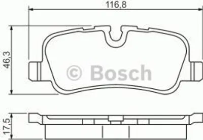 Produktbild von Bosch Bremsbelagsatz, Scheibenbremse  0 986 494 148