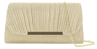 Immagine prodotto di Pochette da donna con paillettes e catena rimovibile, color oro