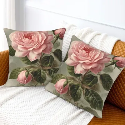 Produktbild von Dekorative Kissenbezüge - Vintage-Rose - 50 x 50 cm