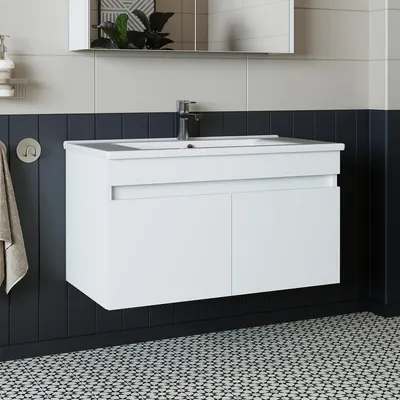 Produktbild von Roomart ATRIA-85 Badmöbel-Set 2-teilig 85 cm breit, Weiß