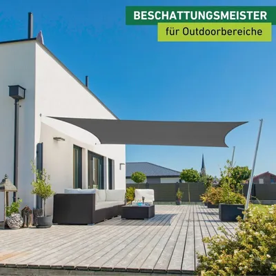 Produktbild von Sonnensegel Rechteck, 2x3m, anthrazit, wasserabweisend