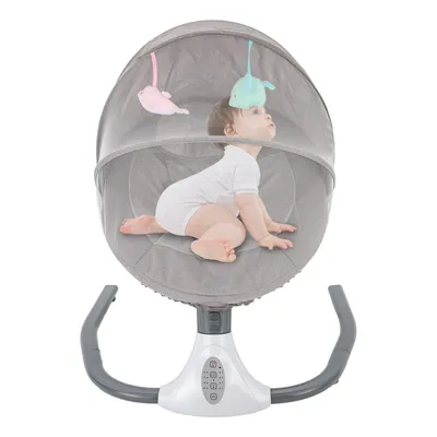 Zdjęcie produktu dla Huśtawka dla niemowląt S-Y608, regulowany kąt bujania, wbudowana muzyka i Bluetooth, nośność 18 kg