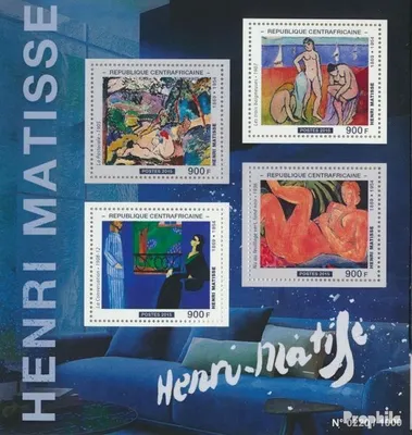 Produktbild von Briefmarken Zentralafrikanische Republik 2015 Mi 5790-5793 Kleinbogen (kompl.Ausg.) postfrisch Henri Matisse