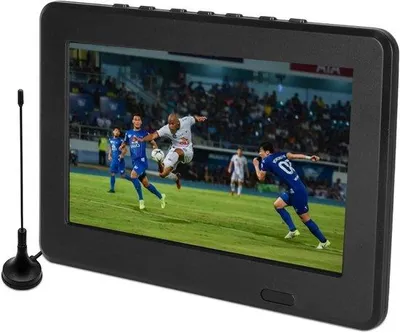 Immagine prodotto di Mini TV portatile con schermo LED da 7 pollici. Supporta formati MKV, AVI e MP4, ideale per campeggio, escursioni, uso domestico, all'aperto e in viaggio. TV analogica, TV digitale e ATV.