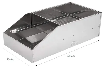 Brotform Edelstahl 18/10, 18x37x26,5 cm, luftdicht, silber
