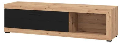 Produktbild von Pompu - TV-Möbel, 162x42x44h cm Schwarz, 2 Ablagen