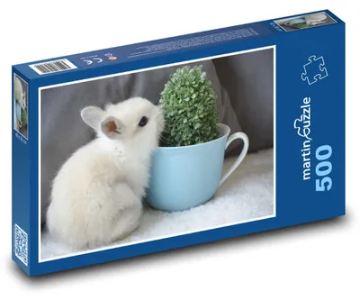 Obrázok produktu pre Puzzle 500 Roztomilý zajačik pri hrnčeku - martinpuzzle