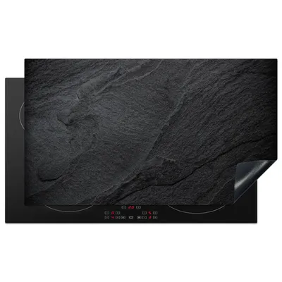 Produktbild von KitchenYeah© Herdabdeckplatte Beton - Schwarz - Industriell , 91x52cm, Küche Deko, Glaskeramikkochfeld Herdabdeckung, Abdeckplatte fùr Kochfeld