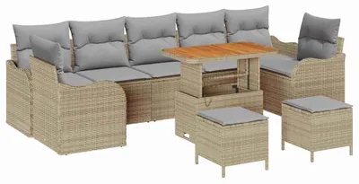 Image de Ensemble de salon modulaire pour l'extérieur - Mobilier de jardin - Ensemble de salon d'extérieur - Banc de jardin - Mobilier de terrasse