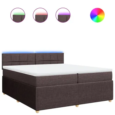 Produktbild von Boxspringbett mit Matratze Dunkelbraun 200x200 cm Stoff